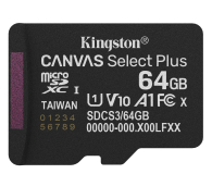 Karta pamięci KINGSTON 64GB microSDXC Canvas Select Plus SDCS3/64GB